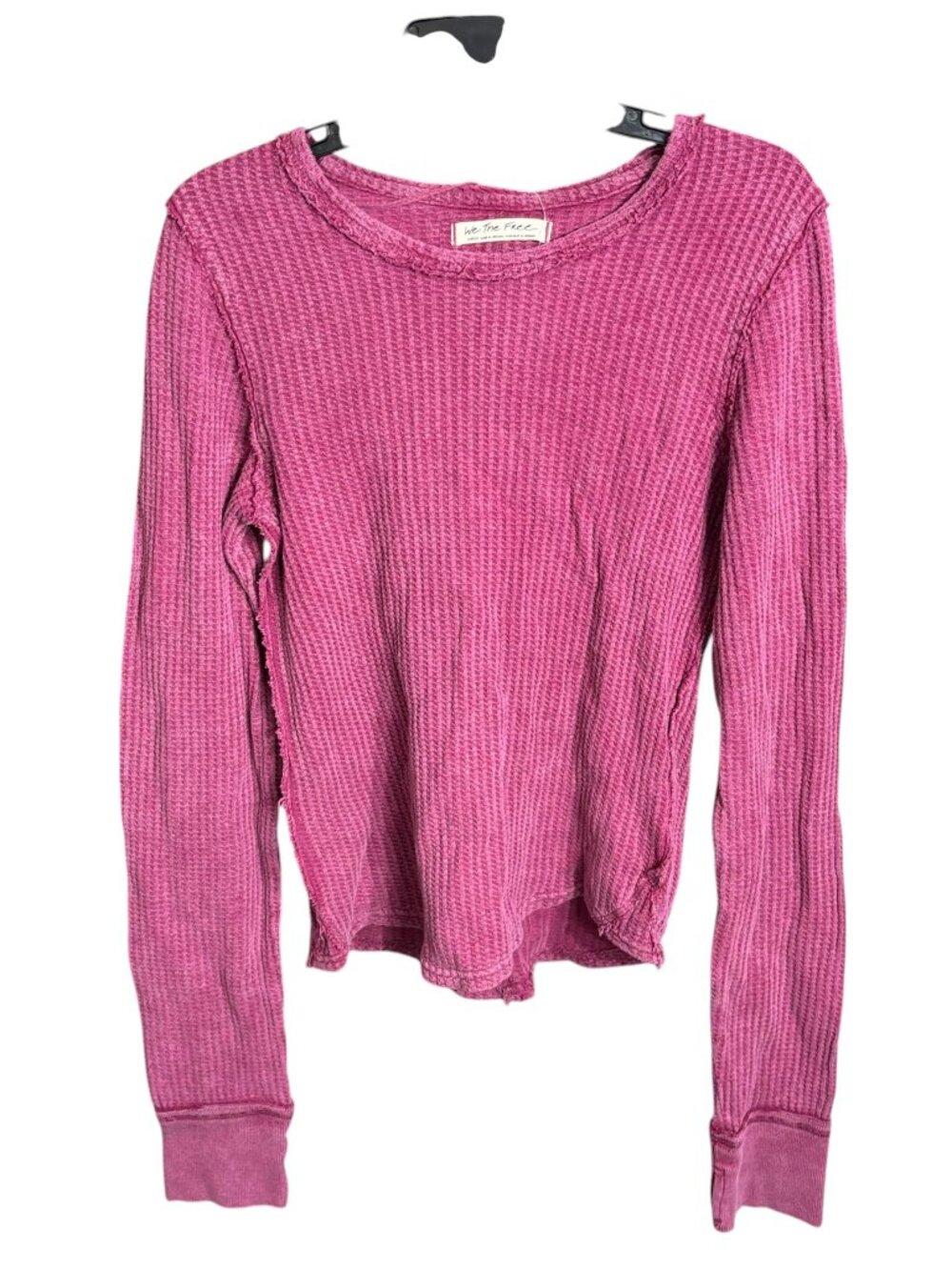 Free People Thermal Sweater 100% Cotton Mauve Size Large NWT